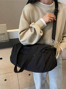 男女通用休闲运动包，单肩斜挎包，手提包，适合上学、大学、健身房、瑜伽、普拉提、周末旅行、过夜旅行及其他场合。 - 彩色 - 查看 4