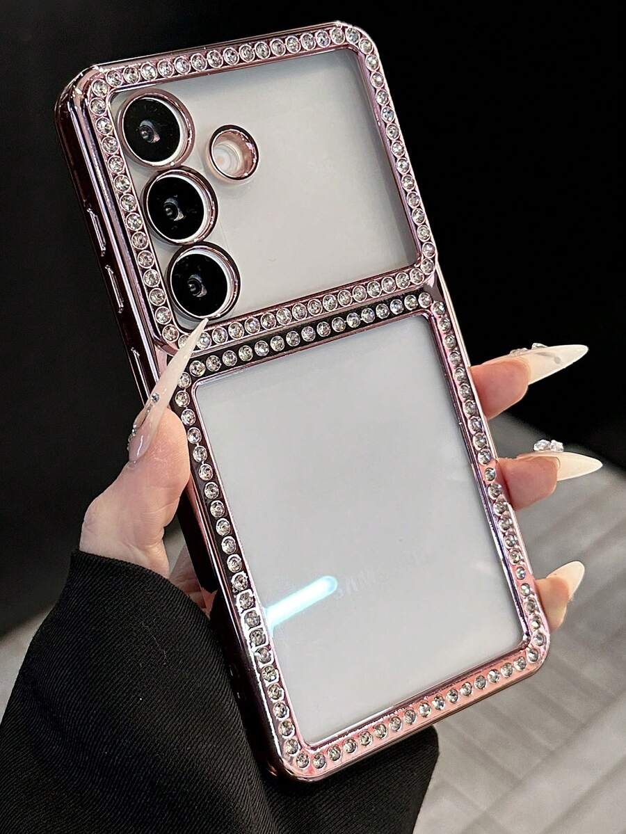 Luxury BlingBling Shiny Rhinestones Clear Transparent Phone Case Compatible With Samsung S26 Ultra S24 S25 Ultra S24 FE Camera Protective Shockproof Cover