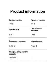 Original T2 Transparent Wireless Bluetooth Headset HIFI Sound Wireless Earbuds Quality Bluetooth 5.3 For Wireless Headphone All Smart Phone - View 10