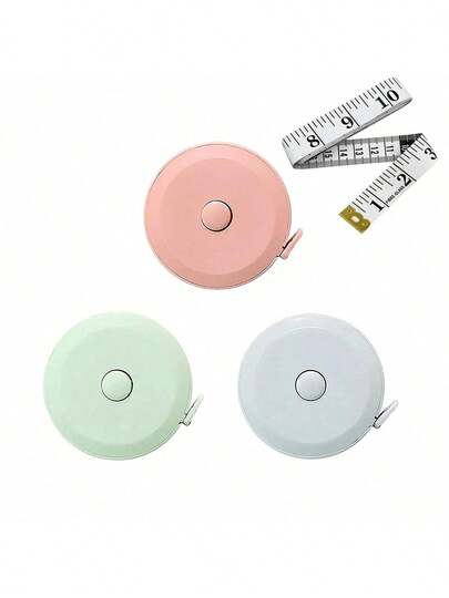 1pc Dual Sided Flexible Tape Measure 60 Inch 15 Meter Retractable For Body Measuring Weight Loss Tailoring Sewing Craft Fabric Gym Sports Home Workout Exercise Fitness Crossfit Accessories Tool Ruler