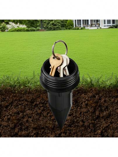 Realistic Watering Can Key Hider - Waterproof, Rust-Resistant Underground Secret Room, Suitable For Garden, Lawn And Yard. Durable Outdoor Safety Device, Disguised For Spare Key Storage