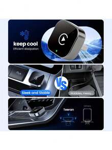 二合一无线 CarPlay 和 Android Auto 适配器 - 即插即用 CarPlay 加密狗转换器，快速自动连接，无延迟，小巧设计，适用于带 USB/USB-C 接口的 和 Android 设备（黑色），无线 CarPlay 适配器，车载音响升级，现代汽车配件，高品质电子产品，不含电池 - A - 查看 5