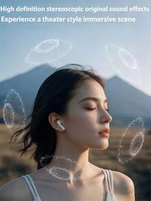 Philips TAT1120 TWS Bluetooth Earphones with ENC Noise Reduction HD Sound Running Sports Earbuds Half In-ear Headsets For Gaming Cycling Outdoor Long Battery Life Original PHILIPS Bluetooth Wireless Headphone - 黑色 - 查看 2
