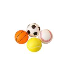 4pcs Random 5cm Realistic Foam Squeeze Ball, Stress Relief Squeeze Toy, Suitable For Training And Entertainment - Basketball, Tennis, Soccer - Multicolor - View 6