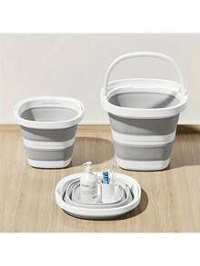 Foldable Storage Basket - Durable Material, Multipurpose Basin, Portable Outdoor Fishing Bucket, Large Capacity Laundry Basket, Washing Tub, Foot Spa Tub, Collapsible Bucket, Home Organization Storage Box, Suitable For Fishing, Car Washing, Pet Bathing; Space-Saving Household Storage Tool, Available In Multiple Colors - Multicolor - View 9