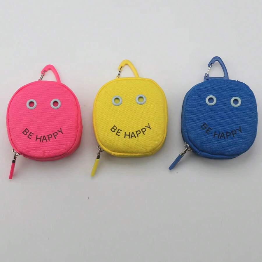 BEHappy Smiling Face Pouch, Waterproof Cosmetic Bag, Coin Purse, Accessory Pouch - Multicolor - View 1