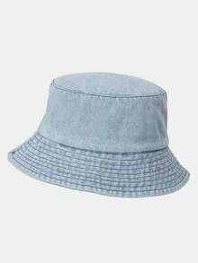 1顶女士可爱休闲Y2K风格时尚做旧水果雏菊刺绣牛仔布渔夫帽，适合外出、海滩、日常穿着 - 刺繡 - 查看 19