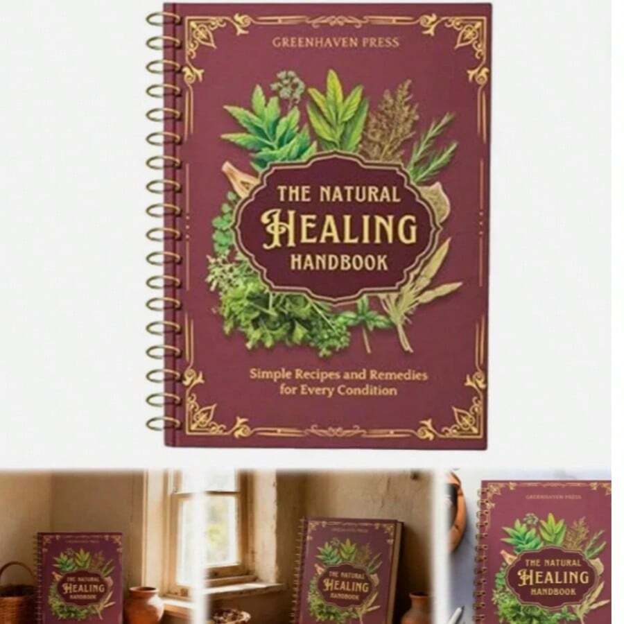 自然疗法手册，螺旋装订版自然草药疗法指南 - 彩色 - 查看 1