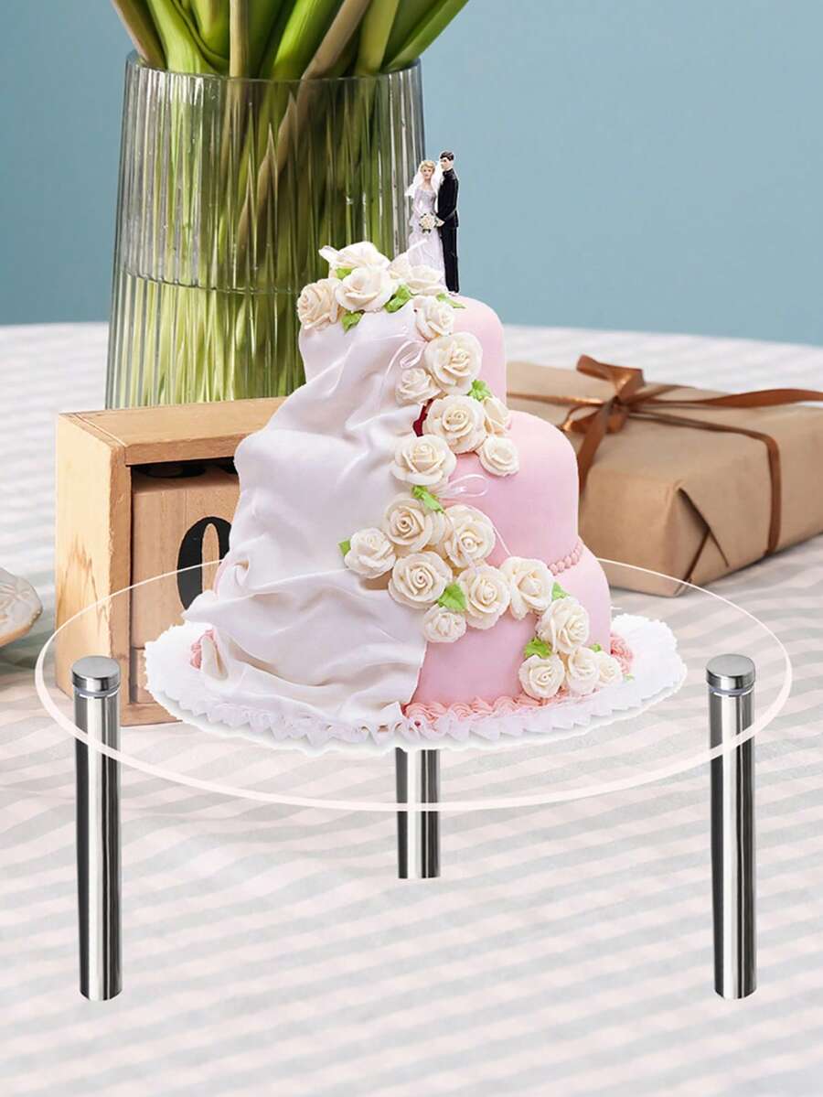 1pc Acrylic Round Display Stand, Desktop Display Rack, Tiered Stair-Step Combination Display Shelf For Cups, Detachable And Easy To Transport, Decorative Accessory - Multicolor - View 1