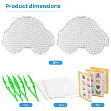 Large Square/Round Fuse Bead Board Set, Includes Instructions, Iron-On Paper And Tweezers, Suitable For Medium To Large DIY Craft Projects, Transparent Fuse Bead Pegboard Accessories - 5mm Perler Bead Pegboard - View 23
