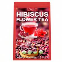 Large Package 200g, 100 Tea Bags Hibiscus Flower Tea | A Refreshing And Sweet Herbal Drink | Rich In Antioxidants And Vitamin C | Supports Heart Health And The Immune System | Caffeine-Free | 100% Natural Herbal Tea - Hibiscus Tea(200g) - View 7