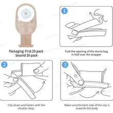 Disposable Ostomy Bags Pulsovital | 20 Pieces, 15-76mm | Hydrocolloid Ring for Maximum Protection | Ideal for Daily Care and Waterproof | Thick Hydrocolloid for Skin Protection | Easy Drainage with Valve - Ver 6