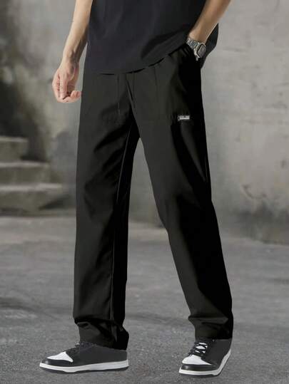 男士户外运动裤，直筒慢跑裤，休闲抽绳腰轻便运动裤，春夏款