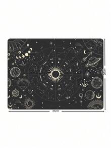 1 片 90x40cm 超大鼠标垫，高品质电脑键盘桌垫，防水，简约星日图案，防滑橡胶底座，适用于游戏和办公 - 查看 7