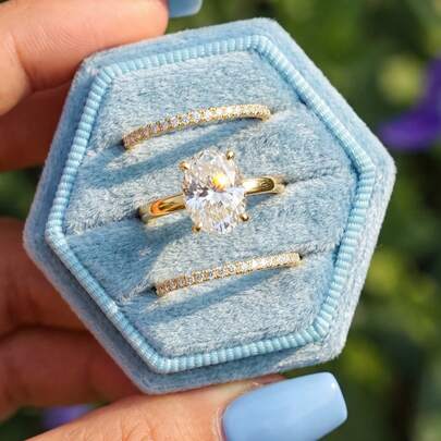 3 pièces/set Bague en argent sterling 925 avec zircone scintillante à 4 griffes, bijou créatif délicat, convient pour le port quotidien, les sorties et les fêtes des femmes