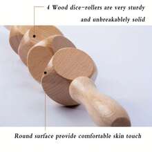 Solid Wood Beech Massage Stick For Unblocking, Scraping, Rolling, And Head Roller Massager - A - View 7