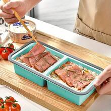 1/2 Cup Silicone Freezer Molds For Soup Ice Cubes, 4 Cavity Freezer Tray With Lid For Food, Homemade Large Ice Cube,Frozen Broth,Leftovers And Meal Prep - Hai lưới - Xem 6