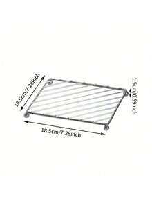 2pcs/1pc Square/Round Heat Insulation Mat, Heat Resistant Kitchen & Dining Table Coaster, Cup Pad, Utensil Tray - Silver - View 15