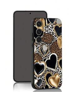 1pc Fashionable Leopard Pattern Anti-Drop Anti-Slip Black Phone Case Protective Cover Compatible For IPhone 17/16/15/14/13/12/11/Plus/Pro/Pro Max/17 Air And Galaxy S26/S25/S24 Plus/S23/S22/S21 Ultra And Galaxy A Series , Honor, , Galaxy, Waterproof Shockproof Scratch Resistant - 多色4 - 查看 2