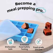 Tbsp Silicone Freezer Molds - Perfect For Storing Garlic, Ginger, Pesto, Herbs,Tomato Paste, Lemon Juice,Vegetable Purees,Purees And More - Silicone Food Freezer Tray (2 Pack Blue) - 2PackBlue - View 5