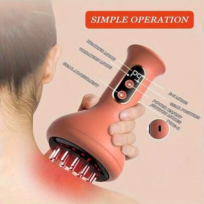 USB Rechargeable Massager, High Suction, Suitable For Full Body Muscle Relaxation - Perfect For Home Use On Abdomen, Back And Legs, Massage Tool, Ideal Gift For Women, 1200mAh