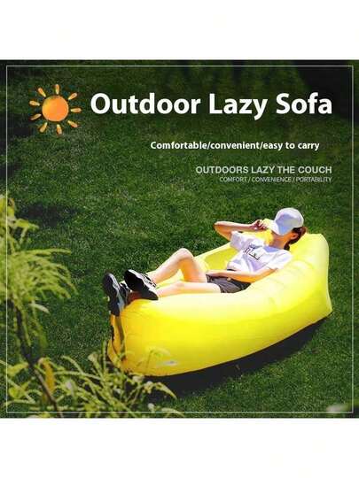 1PC Park Air Cushion Bed Outdoor Lazy Inflatable Sofa Inflatable Bed Napping Lazy Bed Single Air Bed