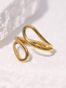 4pcs/Set Minimalist Geometric Line Open Ring Set, Versatile Fashionable Delicate Stainless Steel Rings, Suitable For Women's Daily, Party, Date Wear - Open Ring - View 9