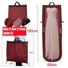 180cm Extended Foldable Hand-Carry Dual-Use Wedding Dress Dust Cover/Bag For Train Wedding Gowns. - Multicolor - View 4