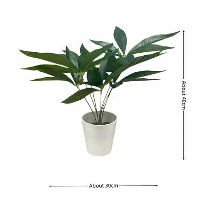 Real-Touch Artificial Money Tree With Pot, Faux Pachira Aquatica Indoor Plant With Realistic Intertwined Stems, Maintenance-Free Greenery For Home Office, Living Room Decor, Symbol Of Wealth & Luck