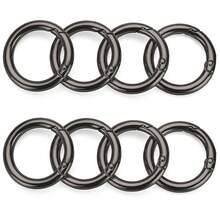 8pcs Metal O-Ring Spring Keychain, Suitable For Key Chains, Wallets, Handbags, Lanyards, Pet Clips, DIY Crafts And Gift Making Accessories (2 Sizes) - Spring Coil - View 8