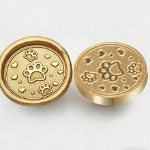 1个复古心形/猫/马/狗/蜜蜂/星星/月亮形铜蜡印章头（无柄），适用于婚礼请柬、信封和礼品包装 - 單件 - 查看 37