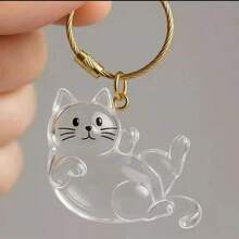 New Cat Fur Storage Keychain Bag Pendant, Transparent Pet Fur Souvenir Capsule, Collectible Gift Decoration Accessory - Style-06 - 查看 13