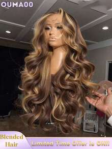 200% High Density Body Wave Wig - 34 Inch 13x6 HD Lace Front Human Blended Hair, Pre-Plucked Glueless Frontal Wig With Baby Hair, Ultra Full Voluminous Curls For Women, No Glue & Ready To Wear - SP4/27 - View 2