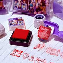 卡通女巫猎人印章笔（含墨水），创意笔记本印章，派对礼物，返校奖品 - 彩色 - 查看 7