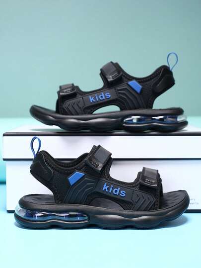 2025夏季新款青少年凉鞋，大码中学生男女童PU减震软底沙滩鞋