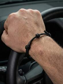 ZIRUISP Survival Bracelet - Men's Emergency Car Window Breaker Bracelet, Tungsten Steel Glass Breaker Escape Tool, Adjustable Automotive Safety Gear, Couple Gift, Adjustable Hidden Design - Black - View 6