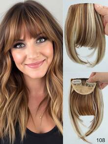 10 Inch Natural Straight Synthetic Hair Bangs Clip-In Hair Extensions - Multicolor - View 16