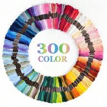 LAMYA Set Benang Sulam Warna Tetap Premium Modis Benang Sulam Silang Pelangi Berkualitas Tinggi 6 Lapis Perlengkapan Jahit DIY Cocok Untuk Pemula 12-21-24-36-50-100-200-250-300-447 Warna - Benang sulam dalam berbagai warna - View 17