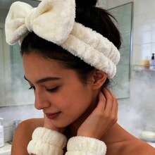 13-Piece Sleeping Hair Styling Set: Beige No-Heat Curler, Bow Headband, Wristband, Eye Mask, Pillowcase, Sleep Cap - Slouchy Hairstyling Set Without Damaging Hair - Multicolor - View 5