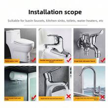 304不锈钢编织软管，双端马桶软管，热水器冷热水供应管，高压钢丝增强软管 - 1米 - 查看 6