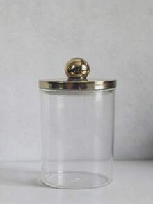 1/2/3/4pcs Cotton Pad Holder, 10oz Cotton Swab Jar Transparent Storage Box, Bathroom Organizer Dispenser - Multicolor - View 3