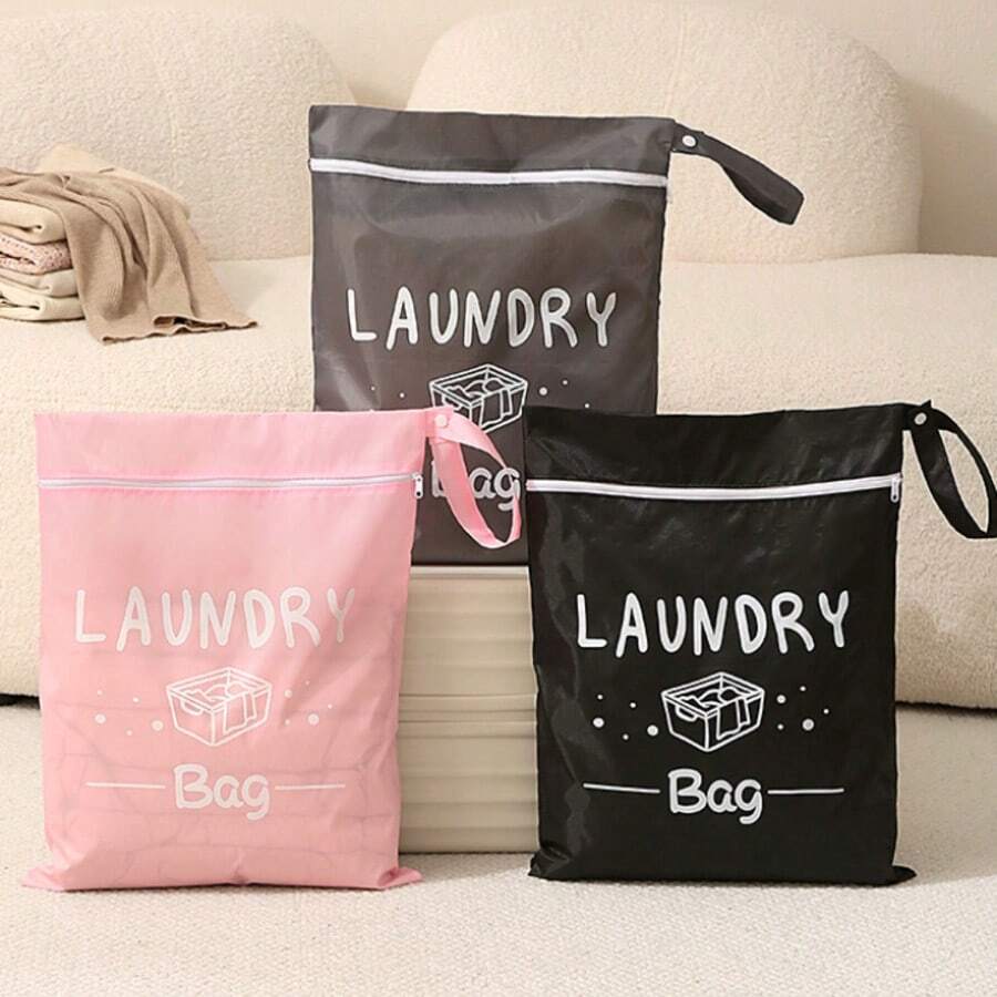 1/4 túi đựng quần áo bẩn chống thấm nước dung tích lớn, túi đựng đồ giặt du lịch, thích hợp đựng quần áo bẩn, đồ bơi, đồ thể thao, có sẵn màu hồng, đen, xám, túi đựng quần áo bẩn chống thấm nước, túi sắp xếp quần áo du lịch, túi đóng gói dung tích lớn, tiện dụng cho gia đình.