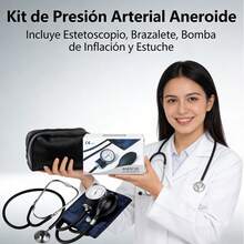 Kit de Presión Arterial Aneroide y Estetoscopio | Kit Médico Completo para Uso Doméstico y Profesional | Alta Calidad y Preciso - Ver 3