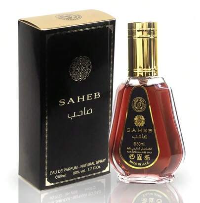 Lattafa SAHEB 50ml Mini Bottle Arabic Perfume EDP Dubai Fragrance Spray UAE