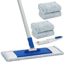 Mops For Floor Cleaning Microfiber Flat Mop With 4 Washable Mop Pads 57\ Long Handle Wet Dry Mops For Hardwood Laminate Wall Vinyl Tile Floor Cleaning - 57英寸 - 查看 1
