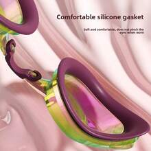 Gafas de natación profesionales de alta definición, resistentes al agua, antivaho y anti-UV, con marco pequeño para carreras y entrenamiento - Multicolor - Ver 3