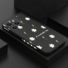 柔雨雏菊图案手机壳，兼容 17 Air 16 16e 15 Pro Max 14 Plus 13 12 11 8 7 X XS XR，以及三星 Galaxy S25 Ultra S24 Plus S23 FE S22 S21 S20 S10 A56 A55 A54 A53 A52 A51 A36 A35 A34 A33 A32 A31 A26 A25 A24 A23 A22 A17 A16 A15 A14 A13 A12 A07 A06 4G 5G，以及小米 15T 14T 13T 12T 11T Pro 15C 14C 13C 12C 10C Note 15 14 13 12 11 10 9 8、Poco F7 M7 X7 F6 X6 M6。适用于华为X5 M5 M5S X4 M4 M3 F3 X3 GT及华为P40 Lite P30 P20 P Smart 2019的防摔软壳 - 黑色 - 查看 1