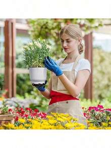 1 chậu cây tự tưới màu trắng dành cho cây trồng trong nhà, phù hợp với mọi loại cây cảnh, hoa, hoa violet châu Phi, lý tưởng để trang trí phòng, nhà cửa, phòng ngủ và sân vườn. - A - Xem 8