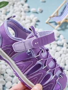 Kids' Casual Sports Sandals, Lightweight & Fashionable Children's Outdoor Sandals For Girls & Boys - Purple - View 10