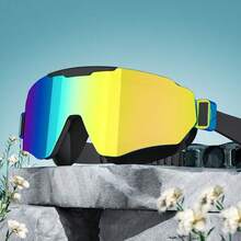 成人游泳镜，防水，防雾，防紫外线，大框硅胶舒适游泳镜 - 彩色 - 查看 8